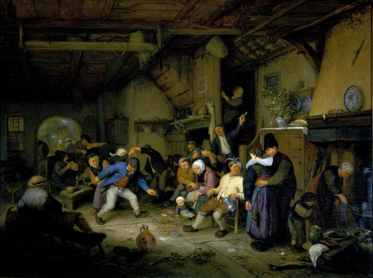 Sedláci tančící v krčmě od Adriaen Jansz. van Ostade