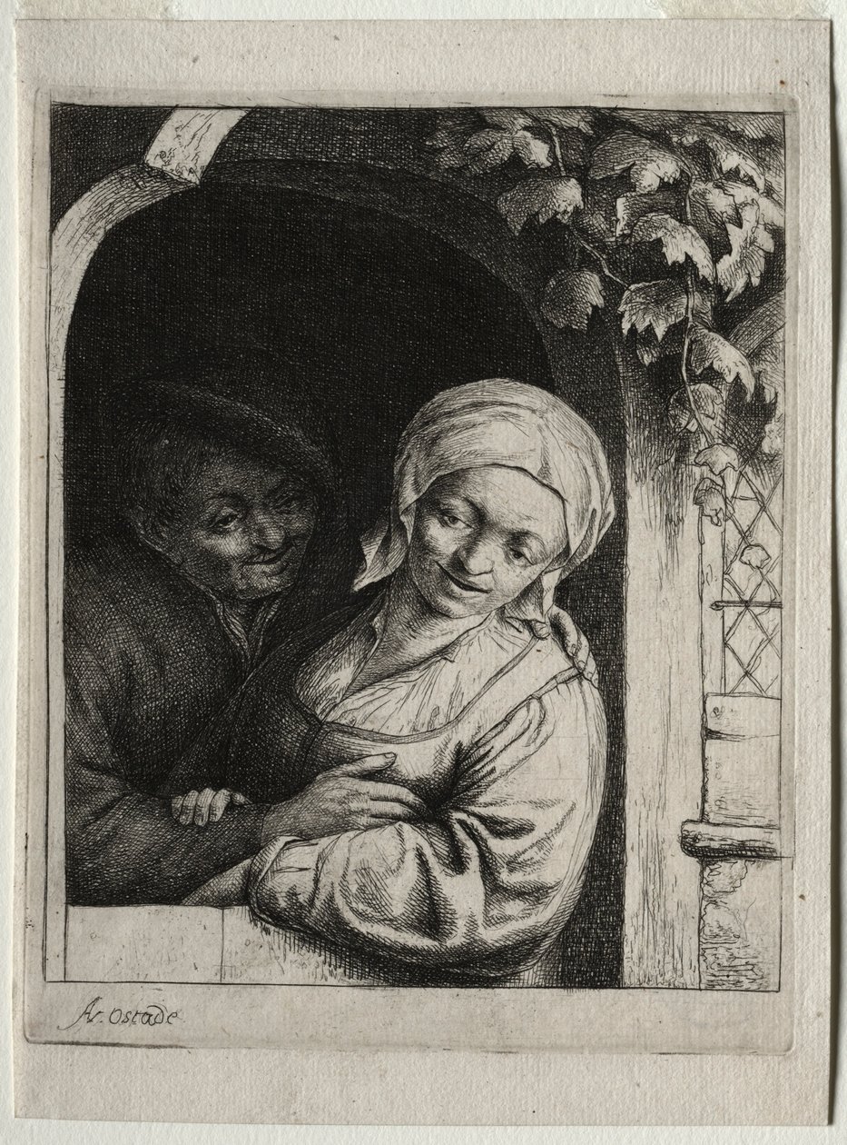 Venkovská Něha vesnická romantika. od Adriaen Jansz. van Ostade