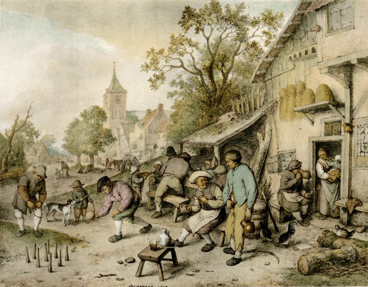 Bowleři od Adriaen Jansz. van Ostade