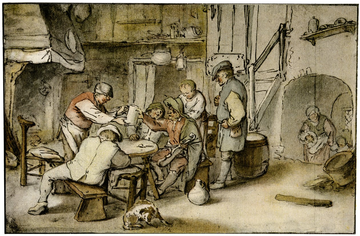 hudebník od Adriaen Jansz. van Ostade