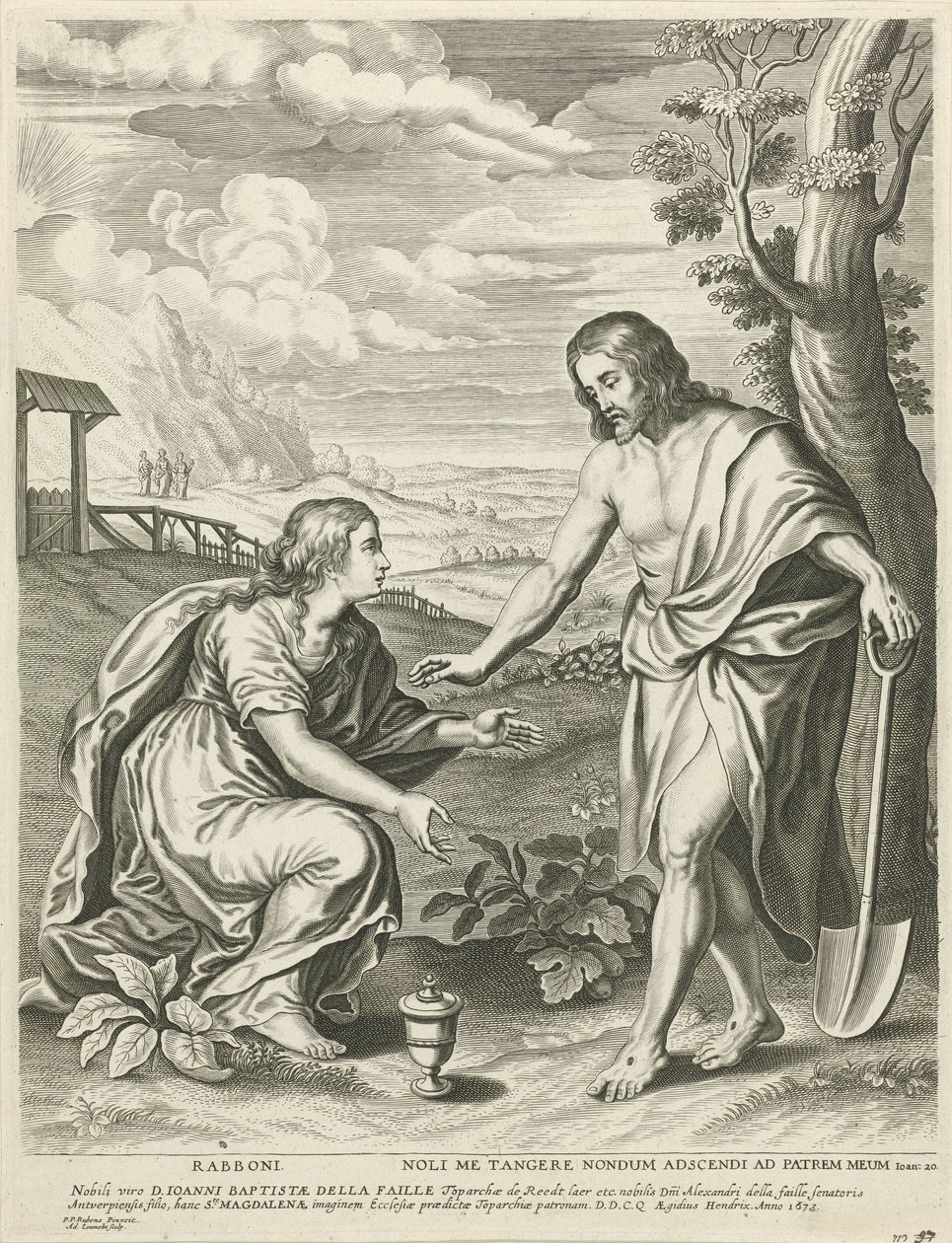 Kristus se Marii Magdaleně zjevuje jako zahradník od Adriaen Lommelin