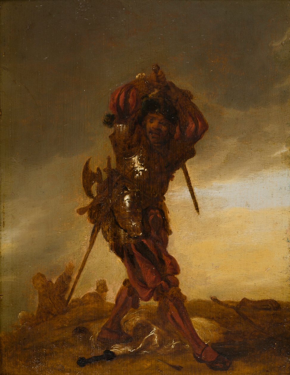 Švýcarský voják: A Mercenary, cca 1609-62 (olej na panelu) od Adriaen Pietersz. van de Venne