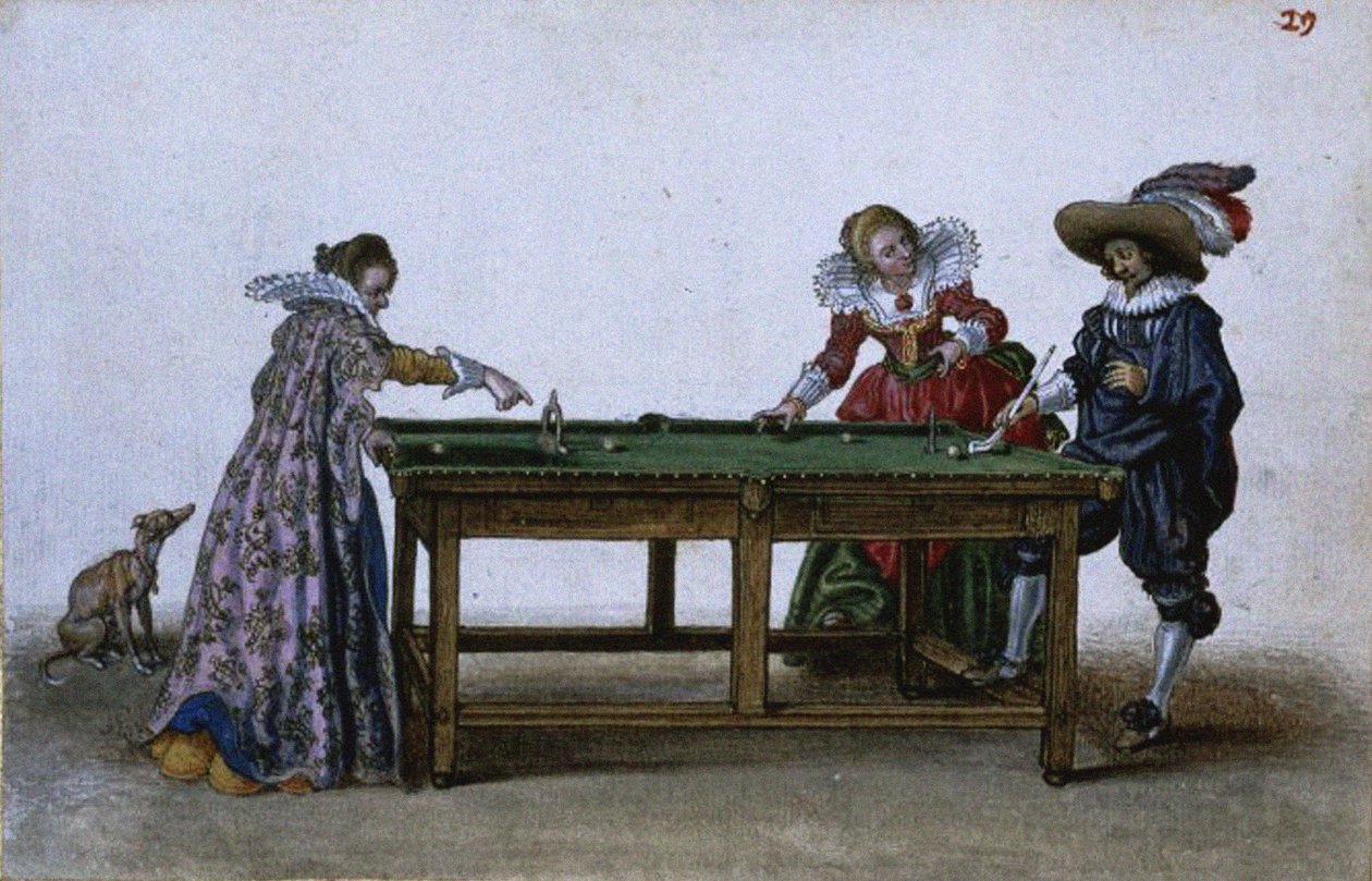Hra kulečník, asi 1620-1625 od Adriaen Pietersz van de Venne