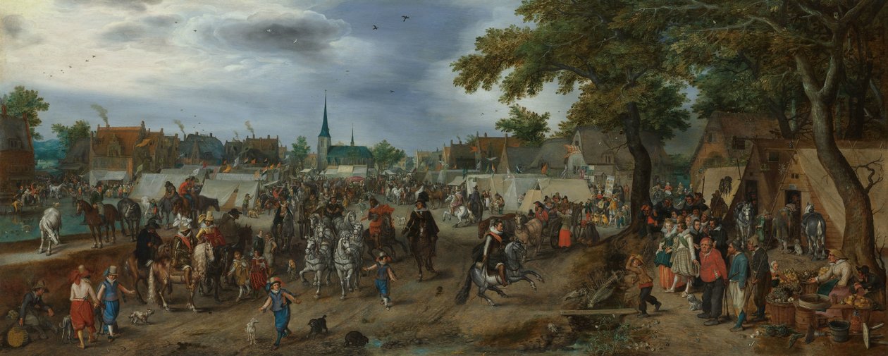 Princové Maurice a Frederick Henry na Valkenburg Horse Fair Princové Maurits a Frederik Hendrik na koňském veletrhu Valkenburg od Adriaen Pietersz van de Venne