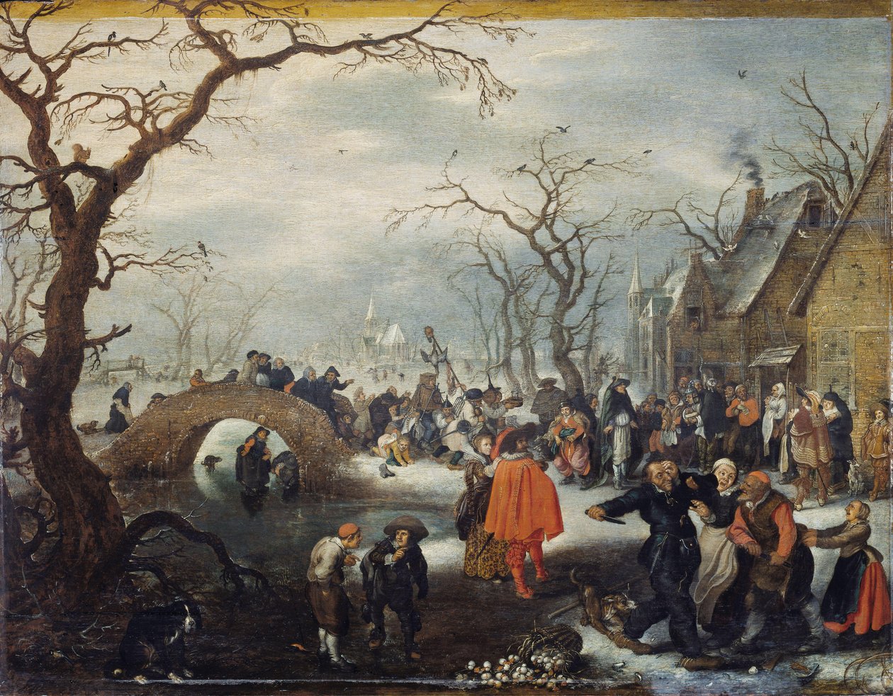 Masopustní úterý na venkově od Adriaen Pietersz van de Venne