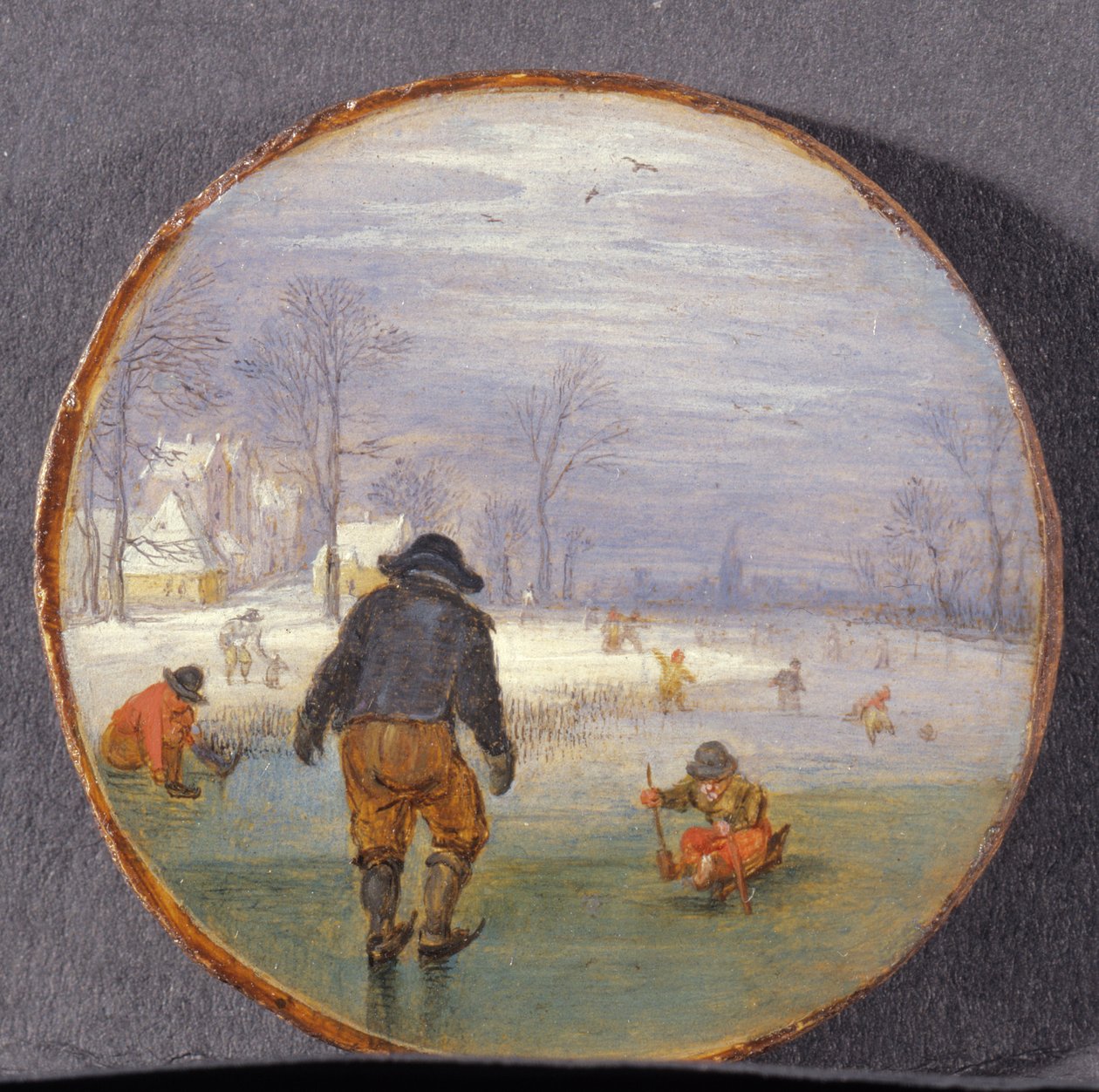 Bruslaři v krajině (panel) od Adriaen Pietersz van de Venne