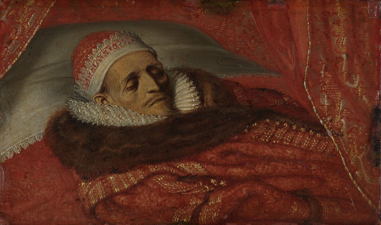 Stadtholder princ Maurice ležící ve státě Maurits (1567-1625), princ Oranžský, ležící ve státě, 1625 od Adriaen Pietersz van de Venne