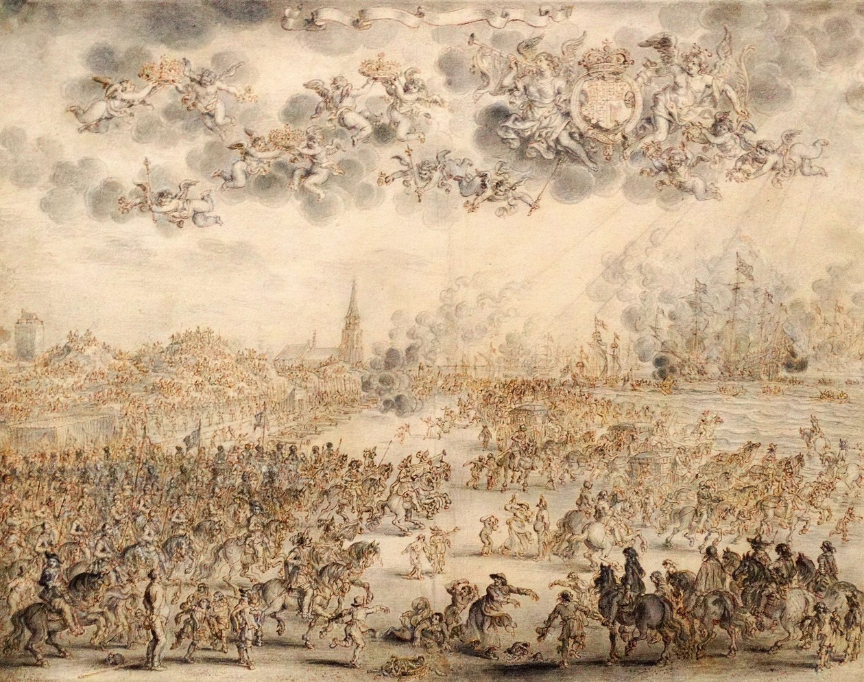 Odchod Karla II ze Scheveningenu od Adriaen Pietersz van de Venne