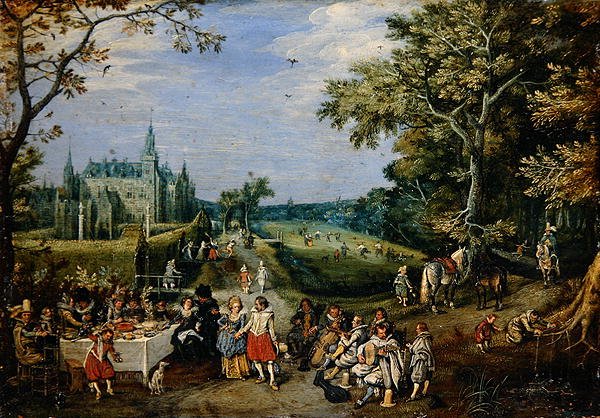 Podobenství o marnotratném synovi (olej na mědi) od Adriaen Pietersz. van de Venne