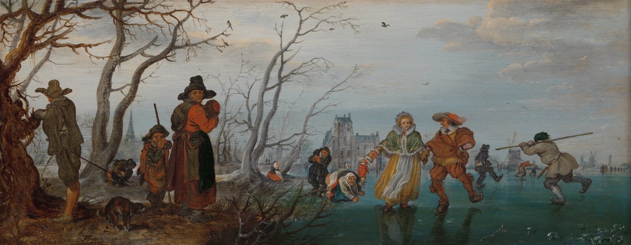 Zima (zábava na ledě) od Adriaen Pietersz van de Venne