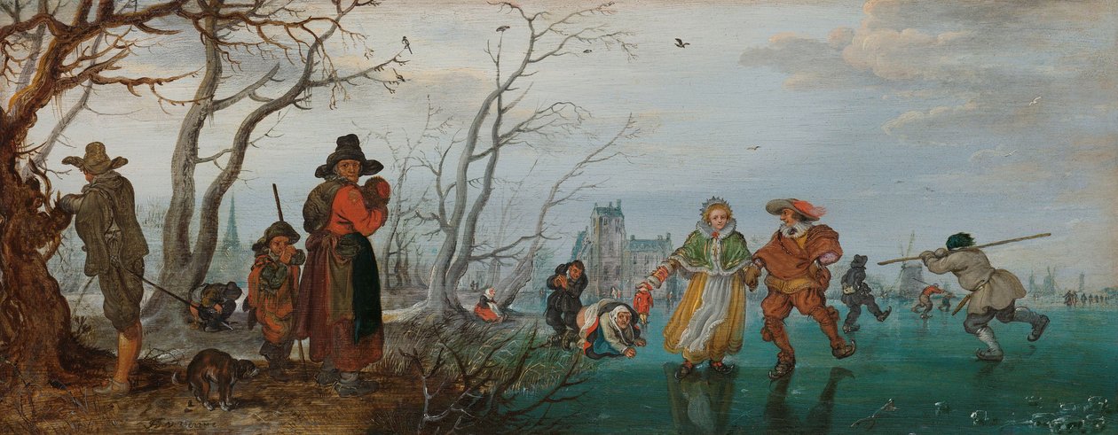 Zima (zábava na ledě) od Adriaen Pietersz van de Venne
