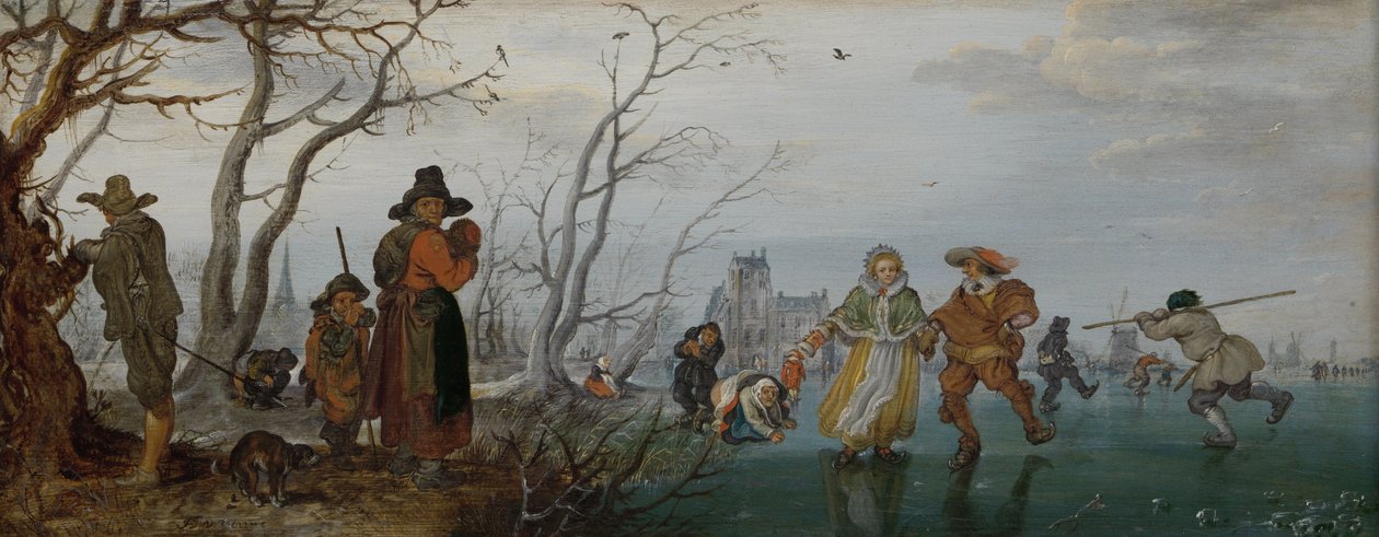 Zimní zábava na ledě, 1625 od Adriaen Pietersz van de Venne