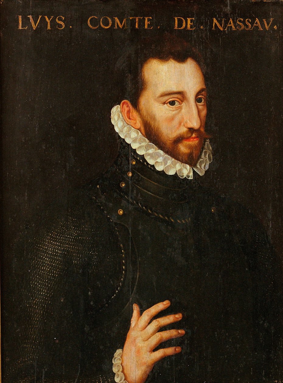 Louis of Nassau (1538-1574) - Portrét hraběte Ludvíka z Nassau (1538-1574) - Obraz Adriaena Tomasze (Thomasz) Key (1544-1589) - Museu Nacional d