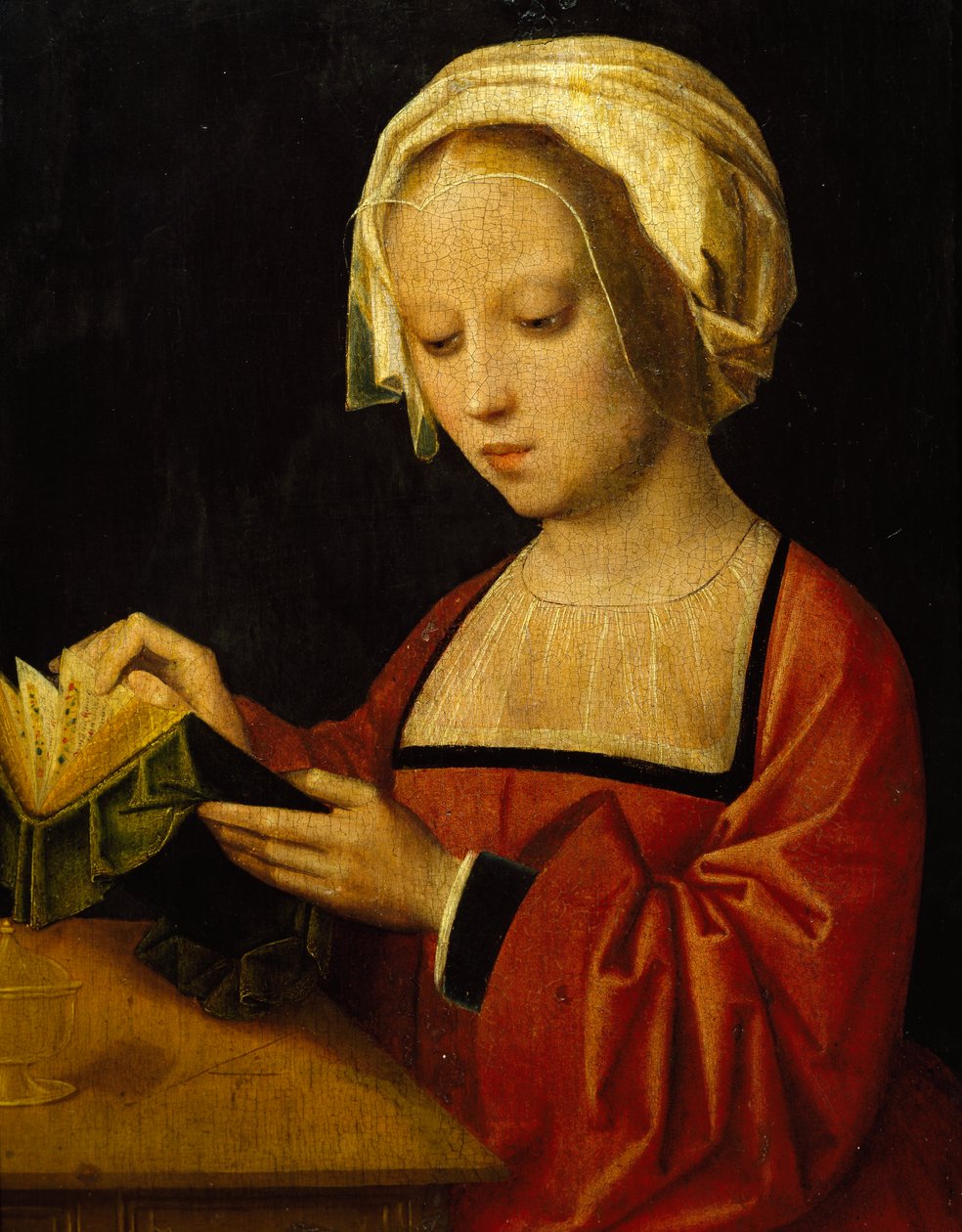 Čtení svaté Magdaleny od Adriena Ysenbrandta (asi 1500-1551), olej na panelu od Adriaen Ysenbrandt