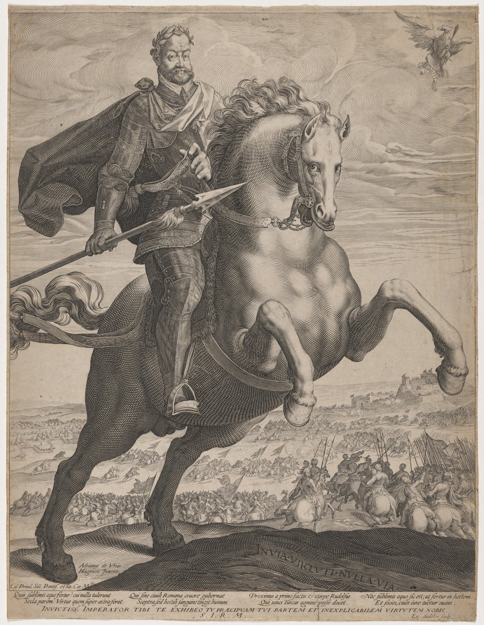 Císař Rudolf II. na vzpínajícím se koni od Adriaen de Vries
