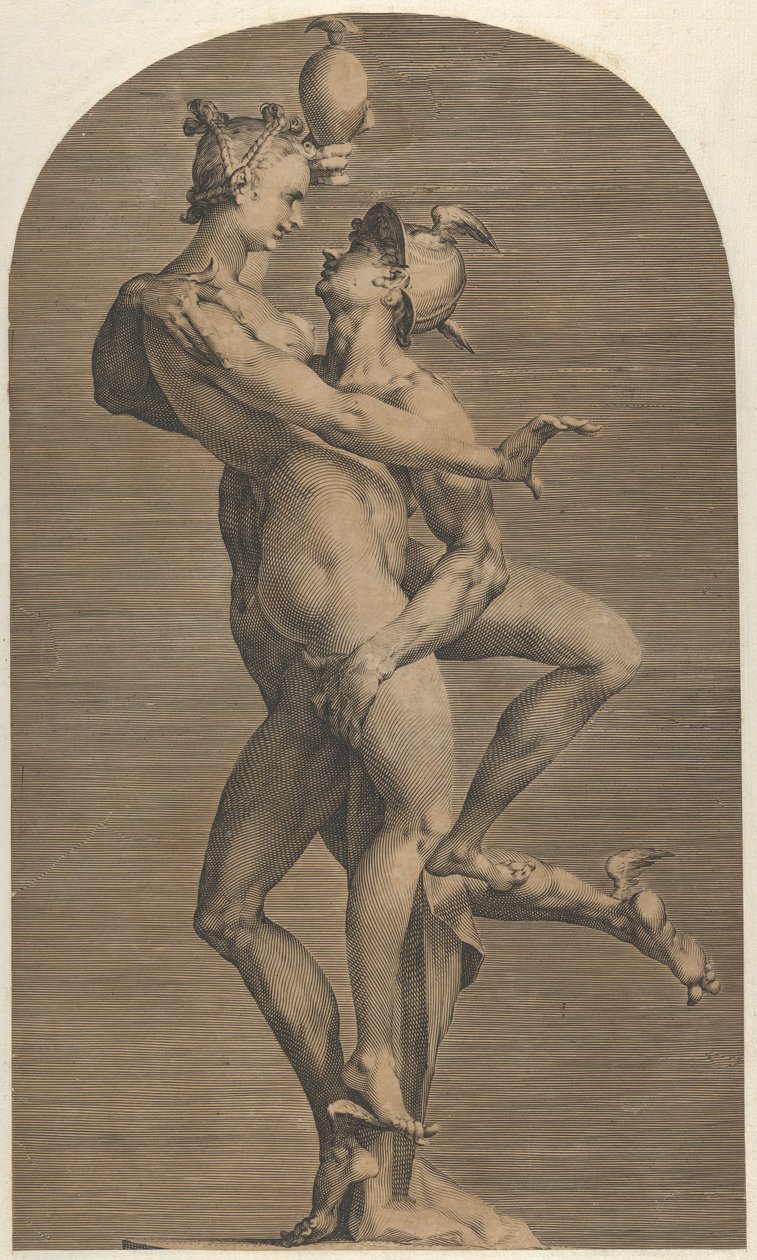 Mercury Abducting Psyche, ca. 1620. od Adriaen de Vries