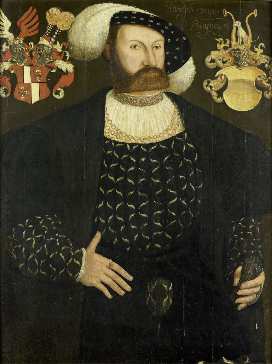 Pravděpodobně posmrtný portrét Rudolpha van Buynoua († 1542), vrchního bailifa ze Stavorenu a „Grietmana“ z Gaasterlandu od Adriaen van Cronenburg (attributed to)