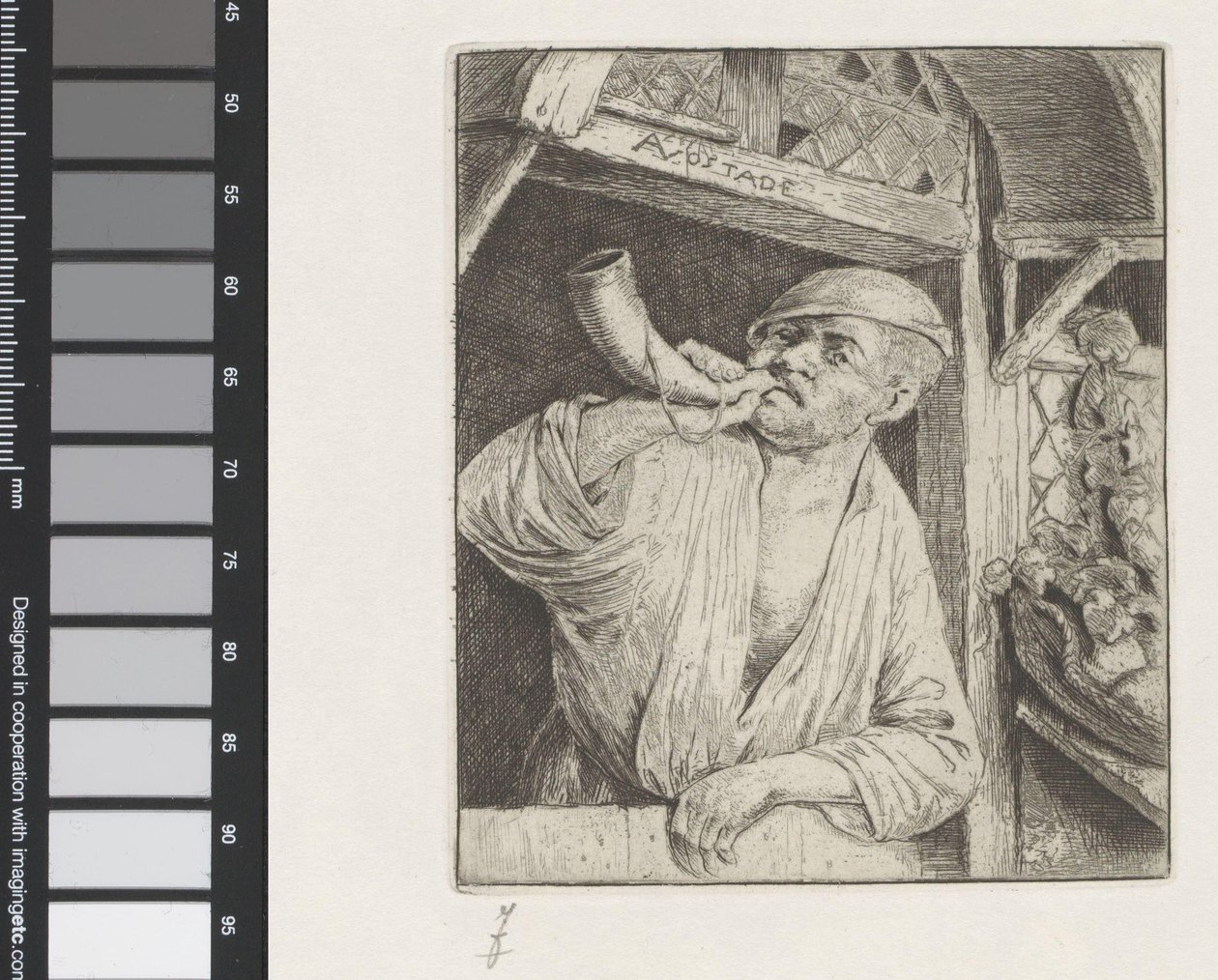 Baker zatroubí od Adriaen van Ostade