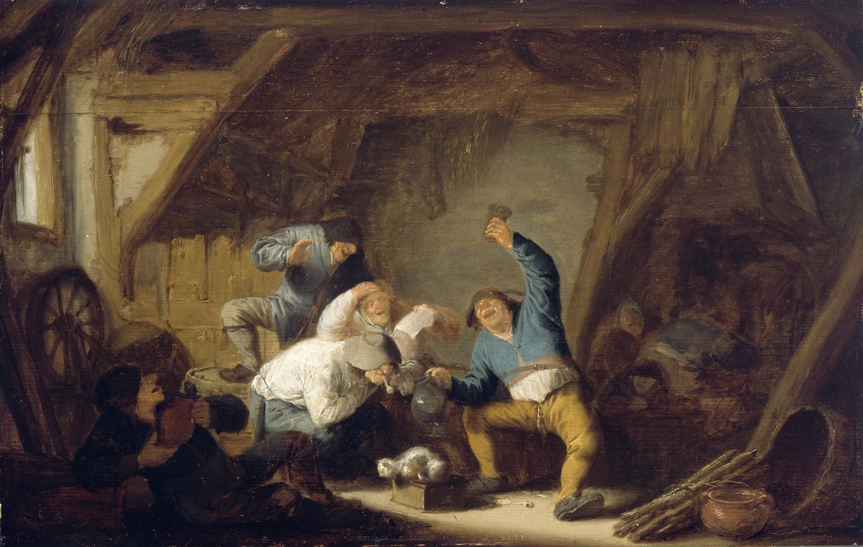 Chamři pijí a zpívají od Adriaen van Ostade