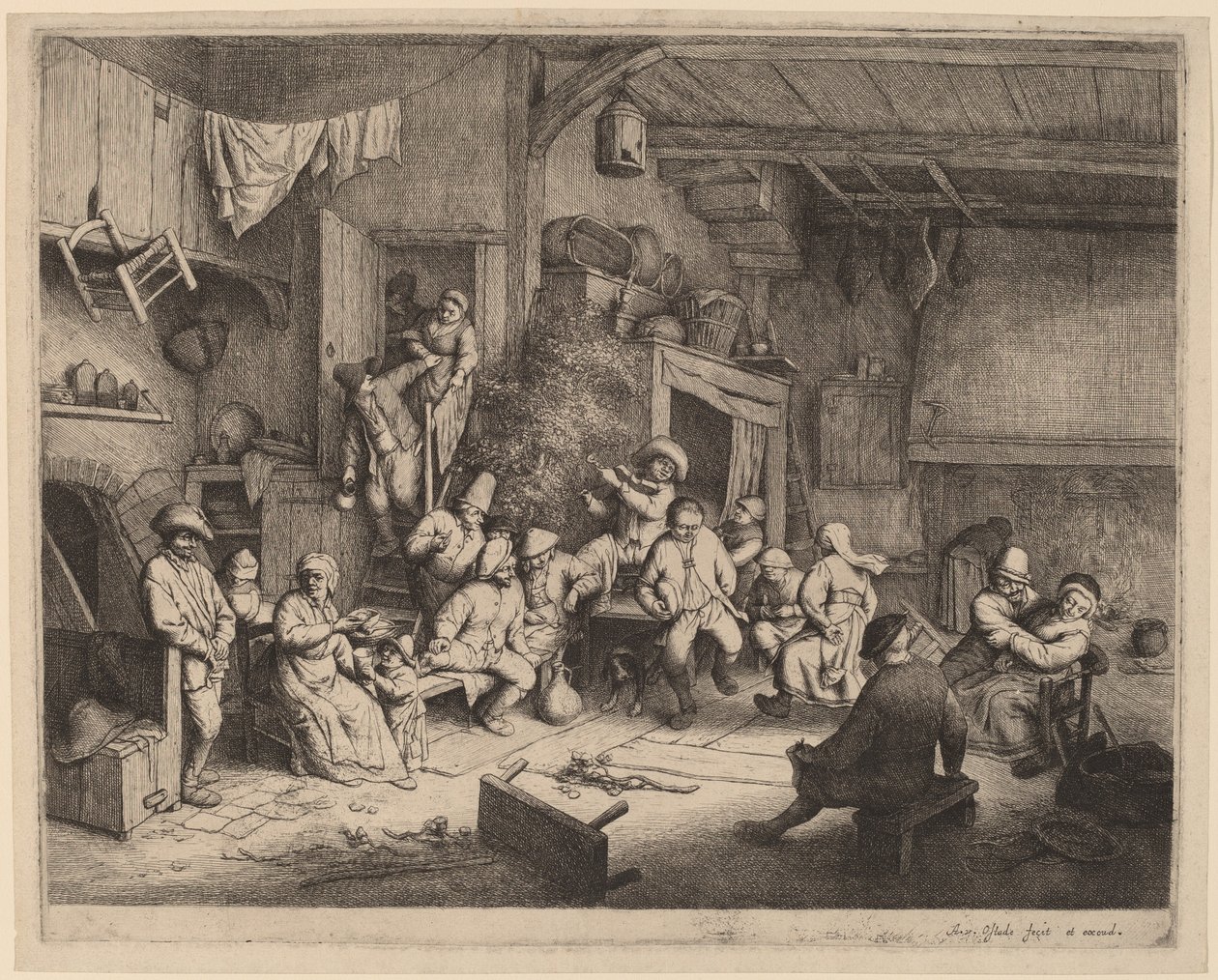 Tanec v hospodě od Adriaen van Ostade