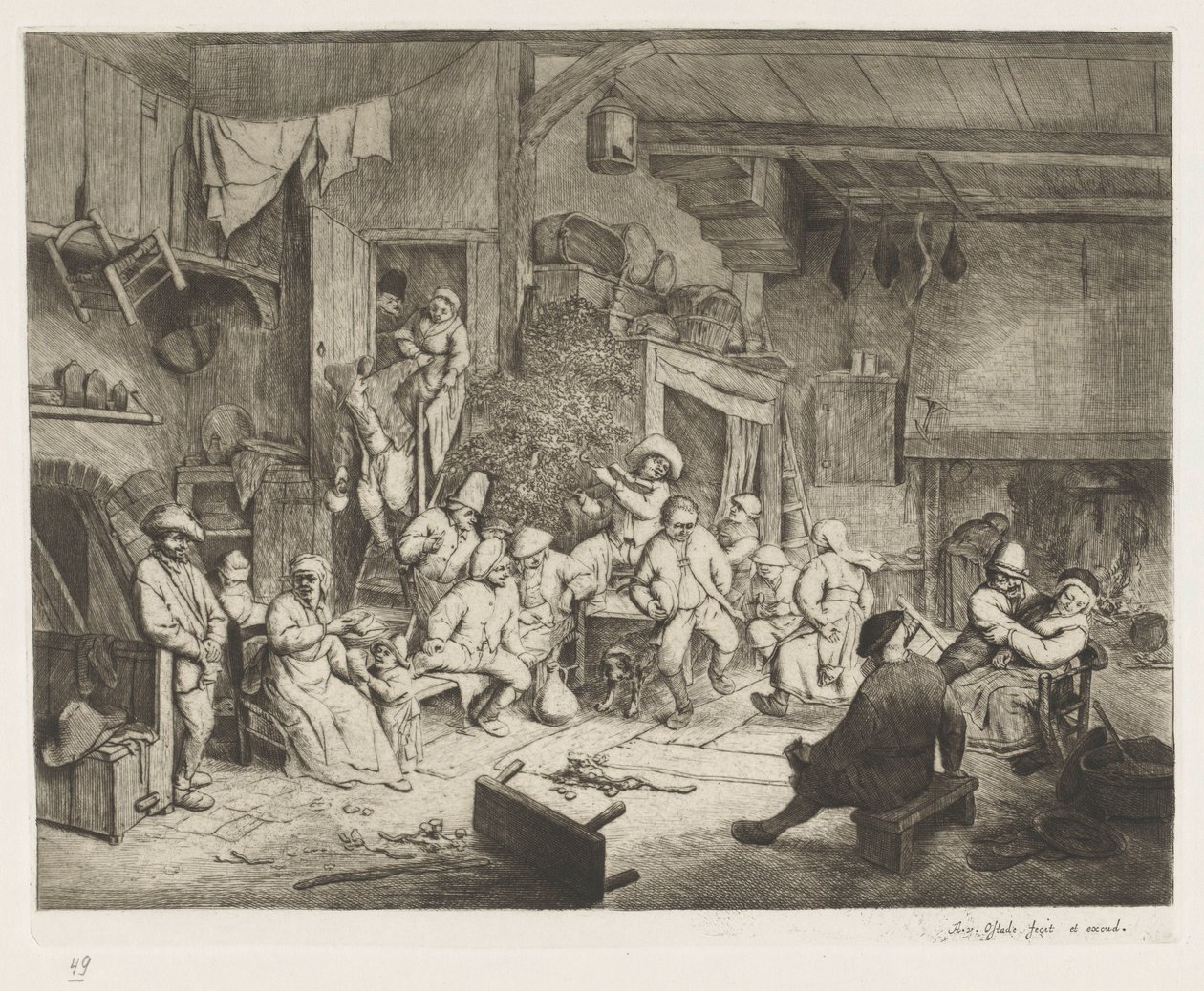 Tanec v hospodě od Adriaen van Ostade