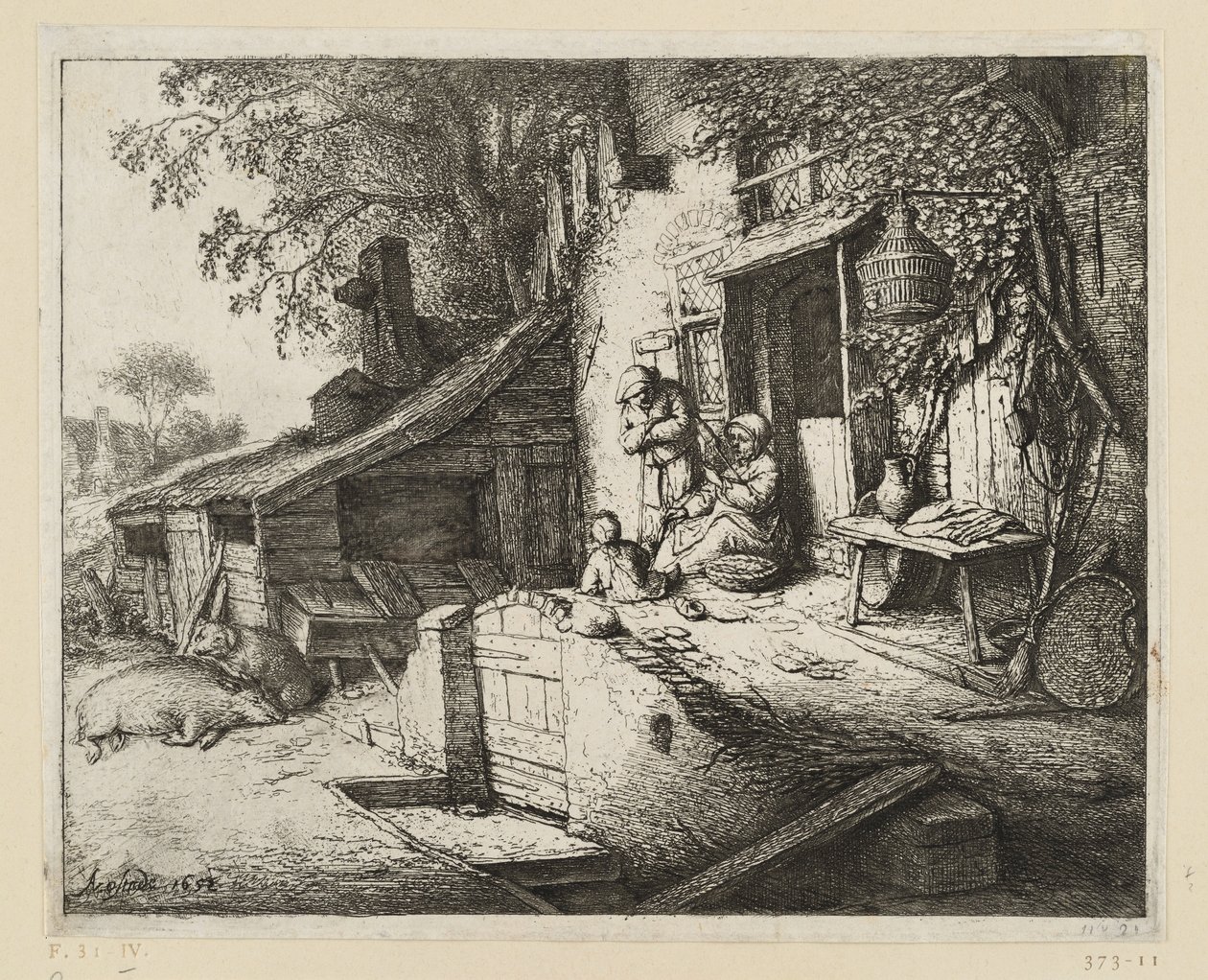 Přadlena od Adriaen van Ostade