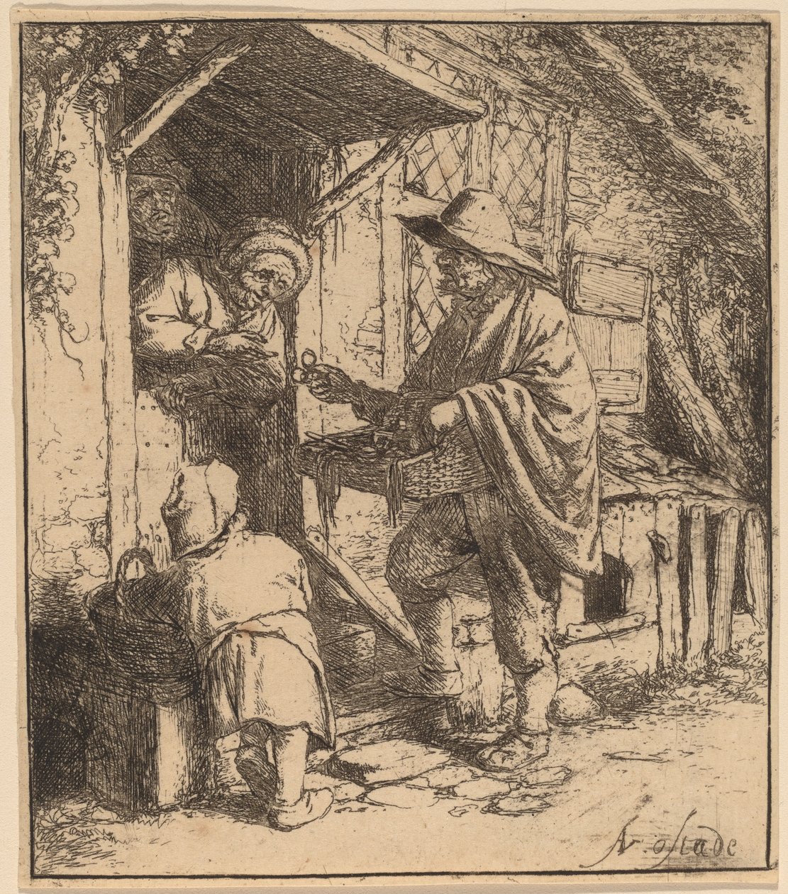 Obchodník s brýlemi od Adriaen van Ostade
