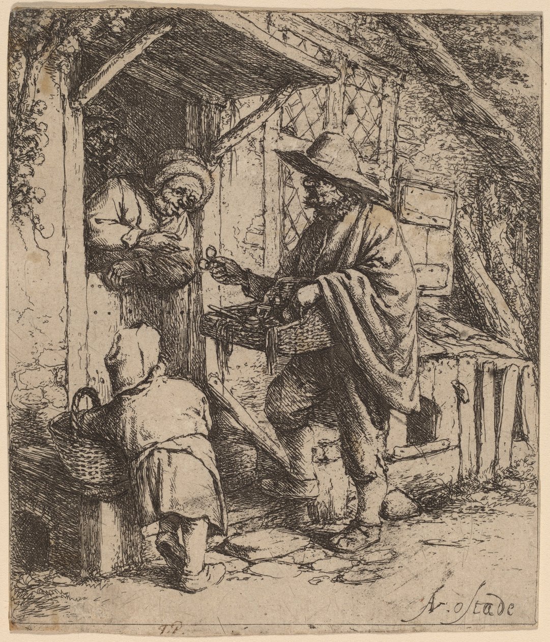 Obchodník s brýlemi od Adriaen van Ostade