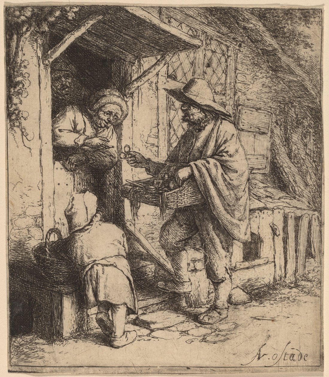 Obchodník s brýlemi od Adriaen van Ostade