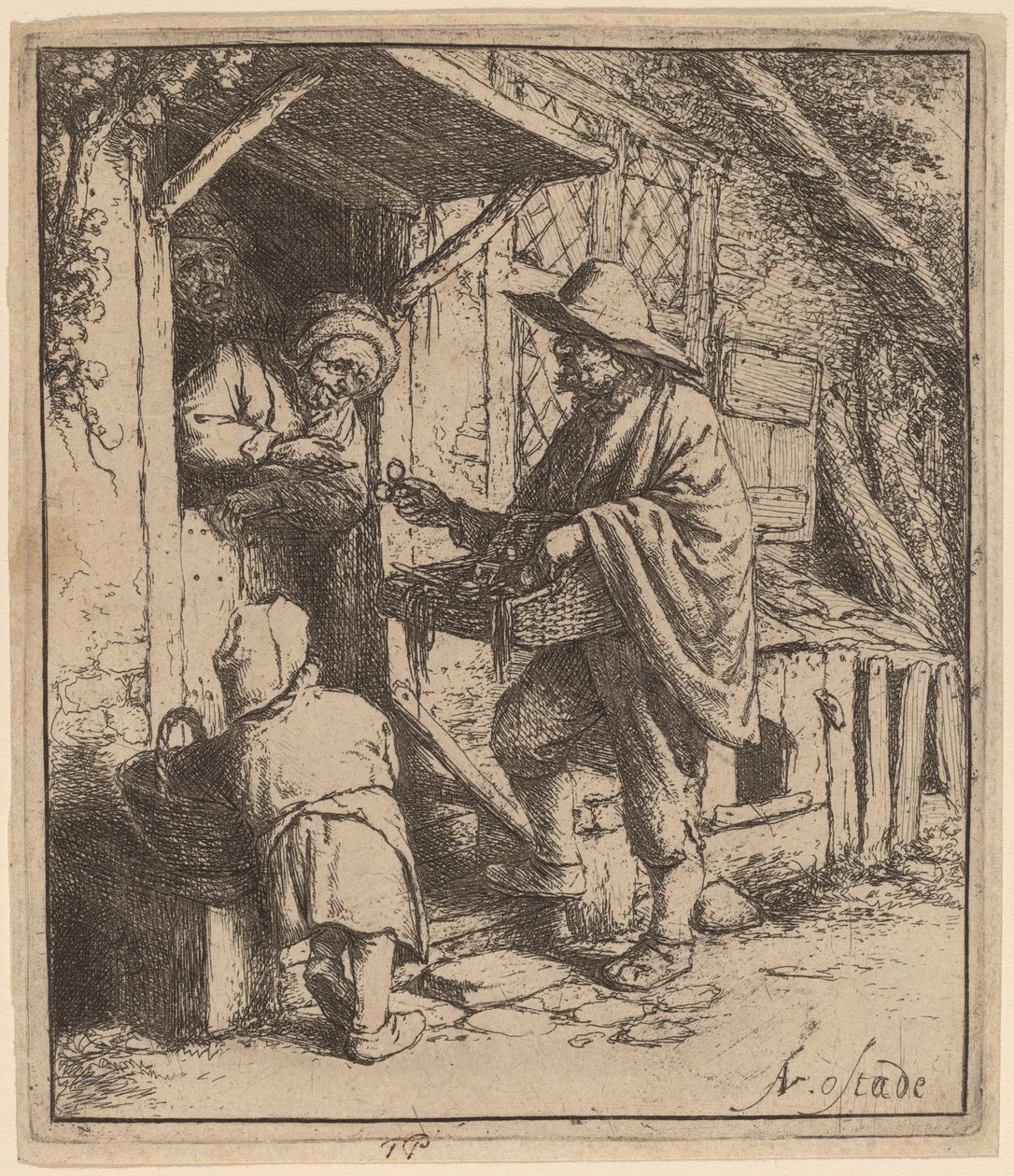 Obchodník s brýlemi od Adriaen van Ostade