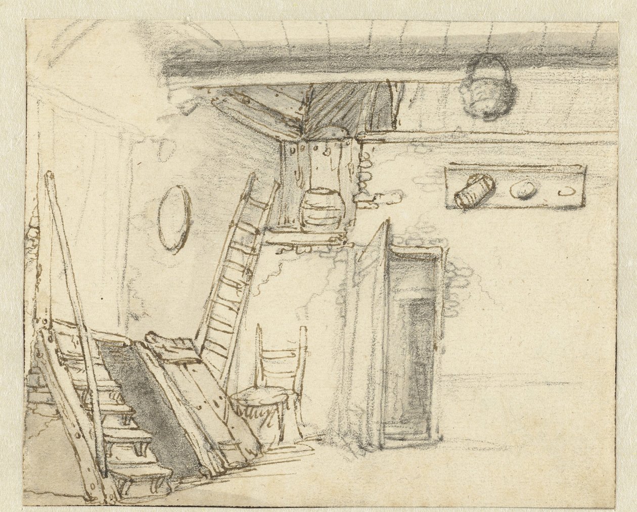 Roh interiéru stodoly od Adriaen van Ostade