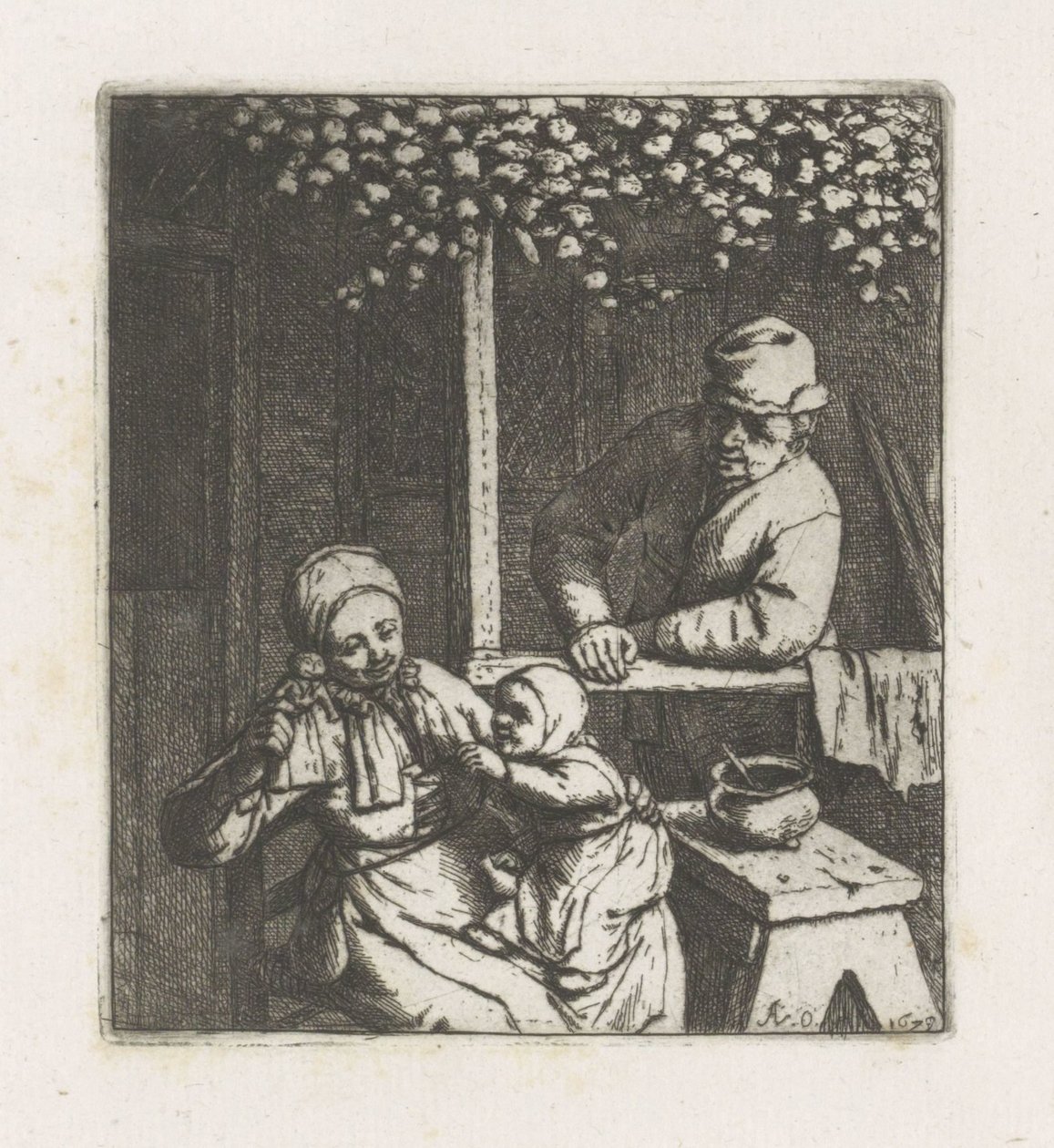 Dítě sahá pro panenku od Adriaen van Ostade