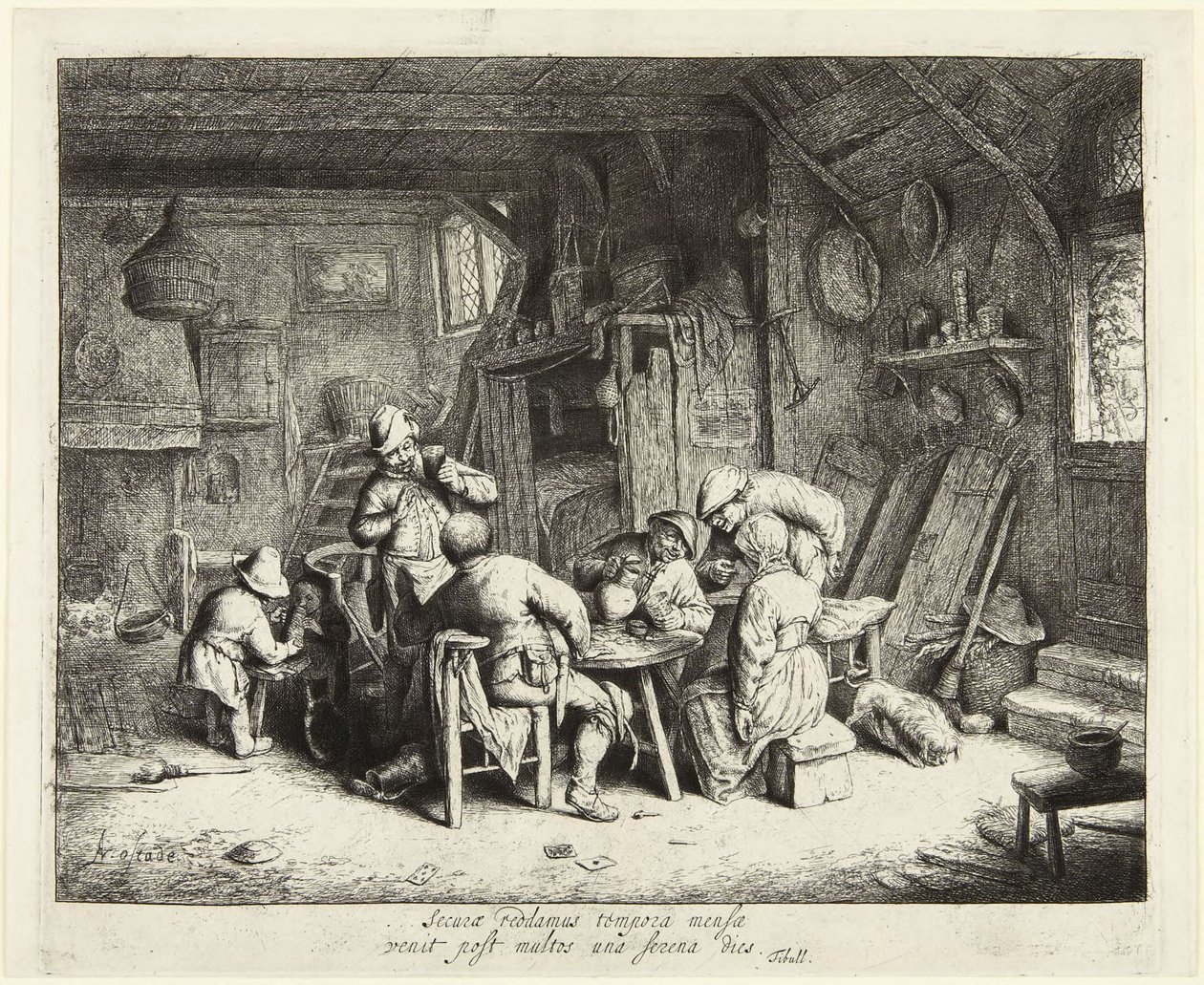 Labužník ve společnosti (Snídaně) od Adriaen van Ostade