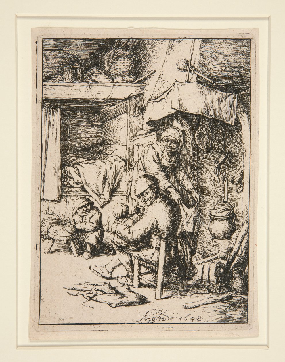 Le p?re de famille (otec rodiny) od Adriaen van Ostade