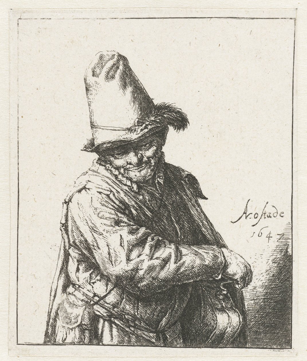 obraceč navijáku lyrový muž od Adriaen van Ostade