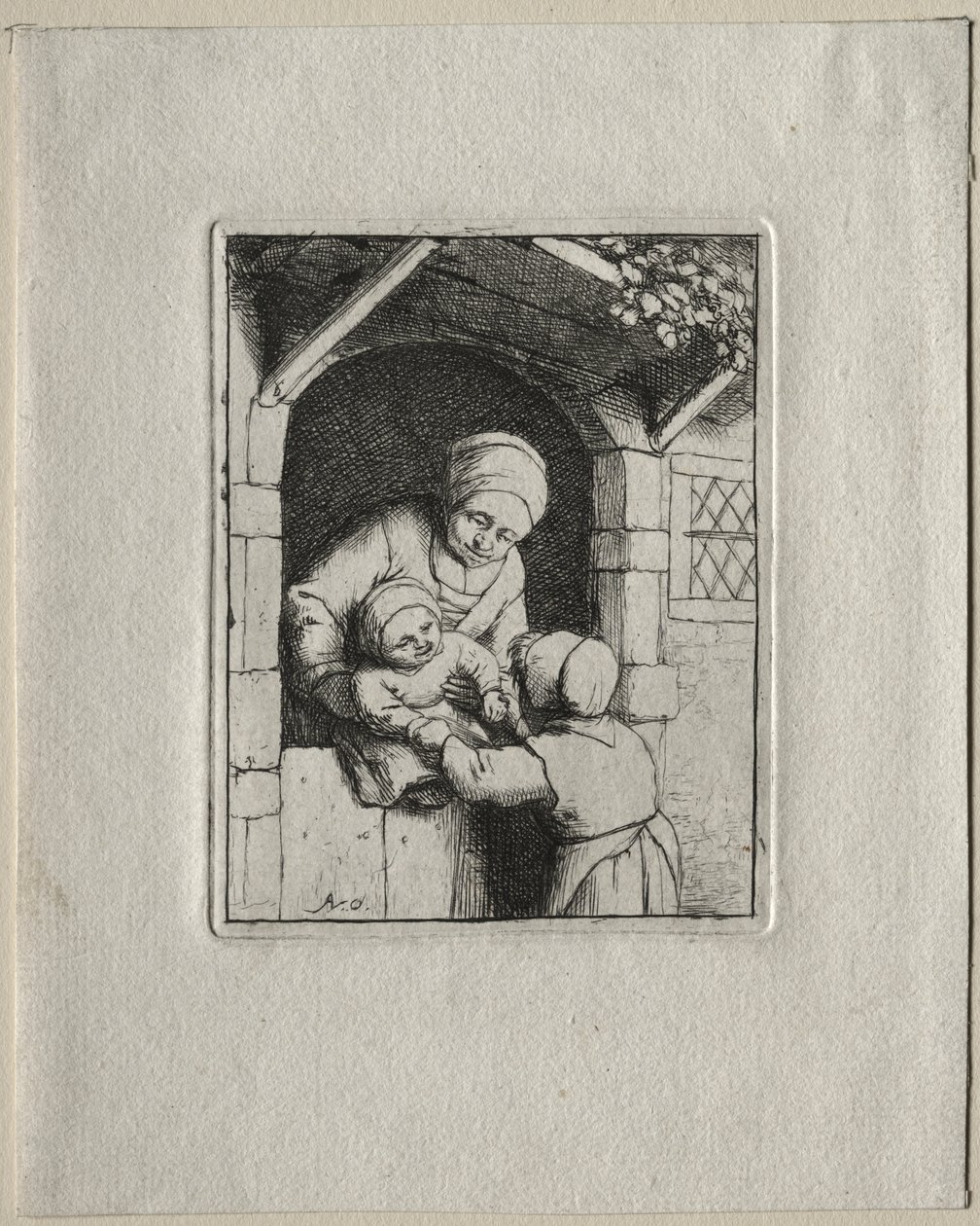 Matka a dvě děti od Adriaen van Ostade