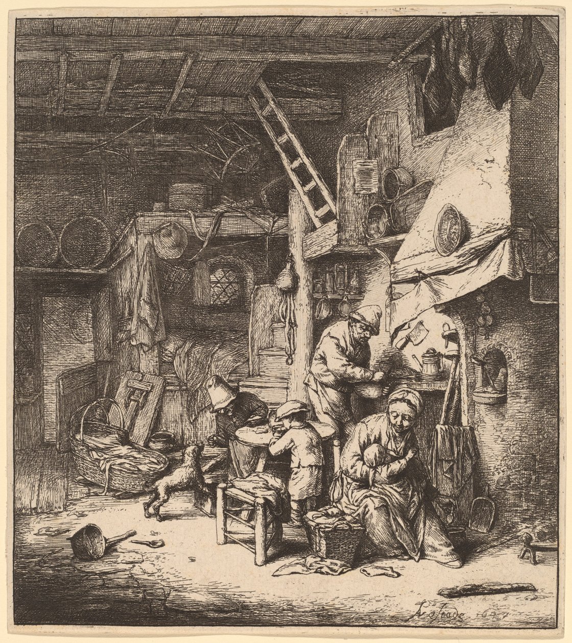 Rolnická rodina od Adriaen van Ostade