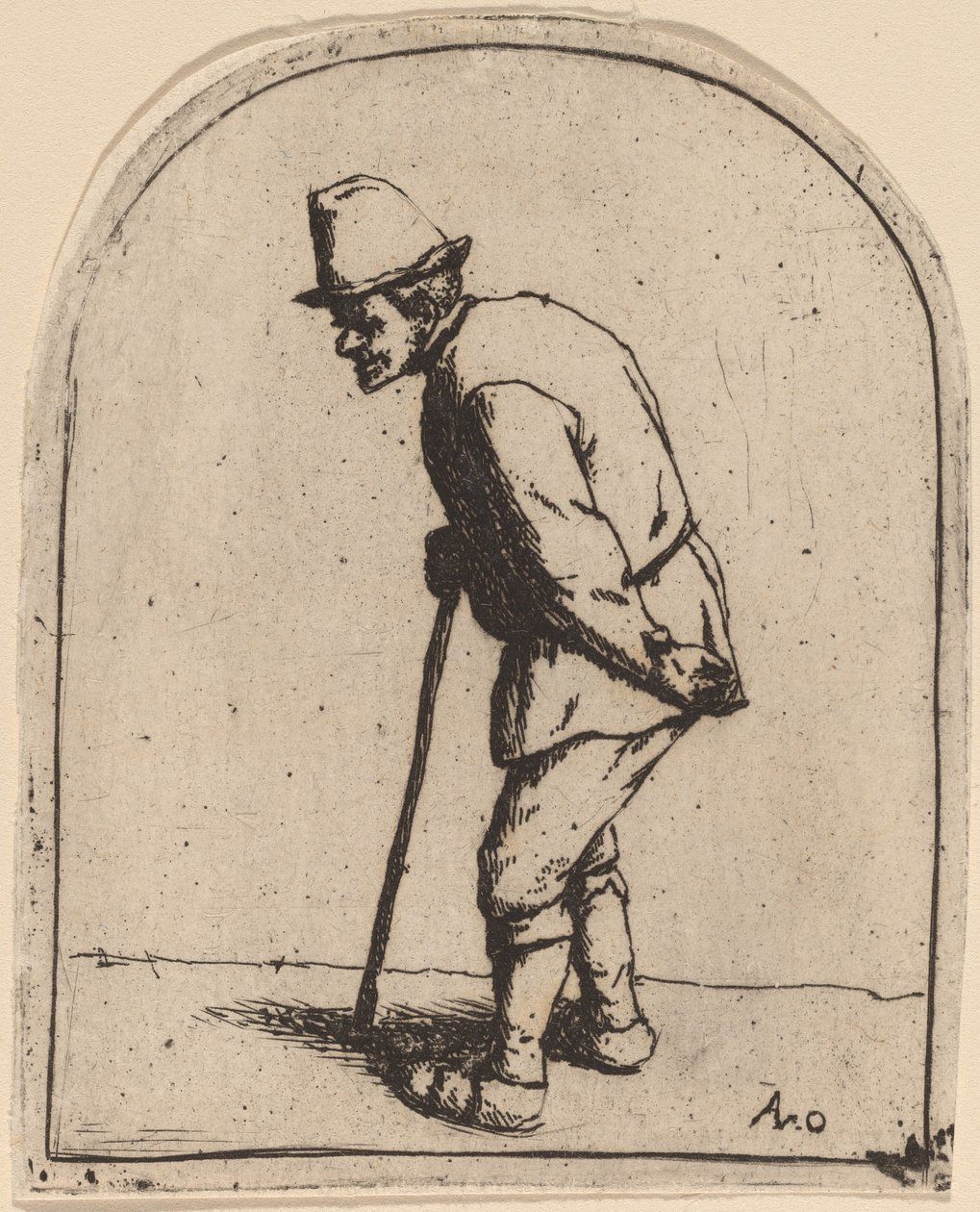 Sedlák s křivým zády od Adriaen van Ostade