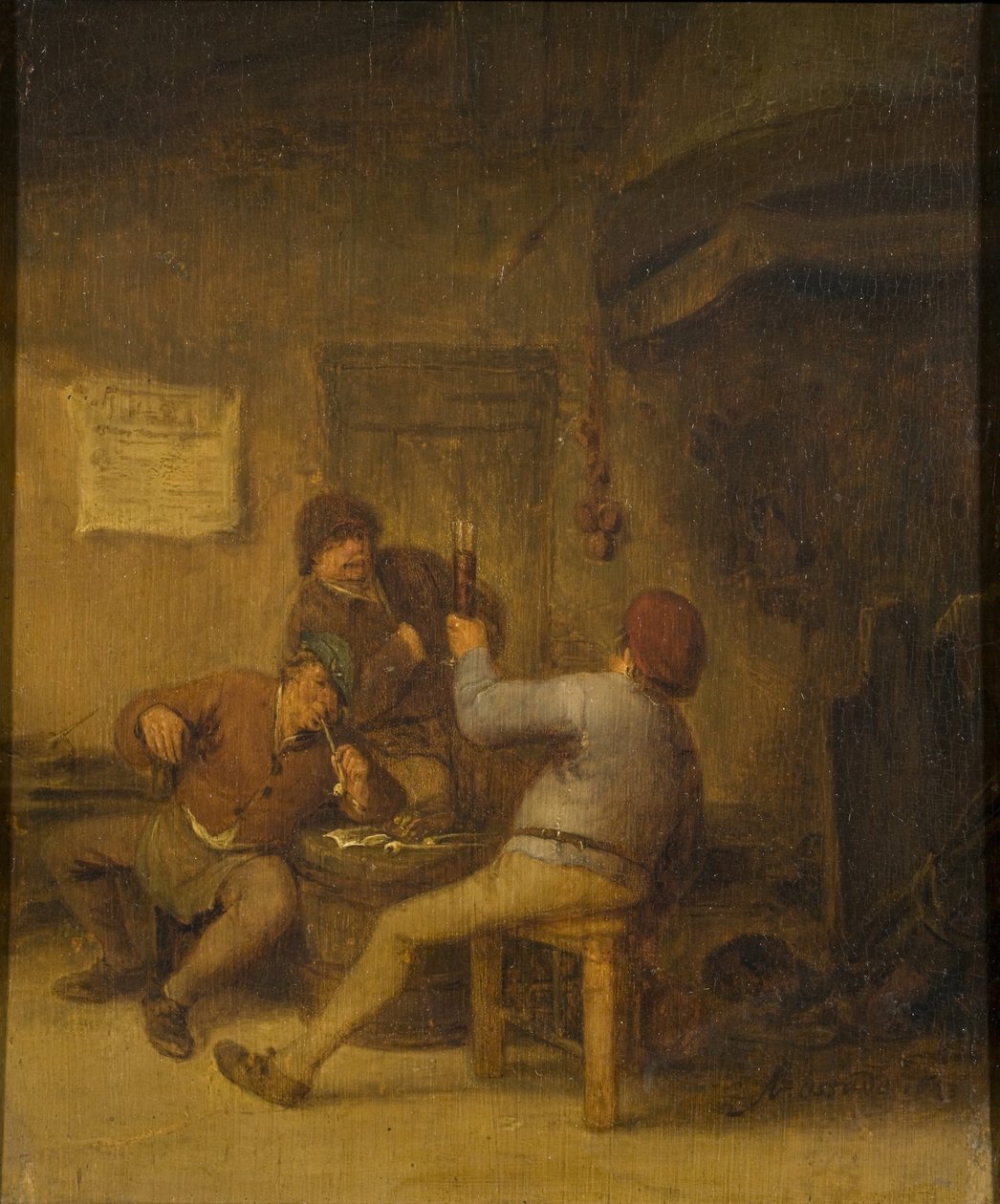 Venkované pijící a kouřící od Adriaen van Ostade