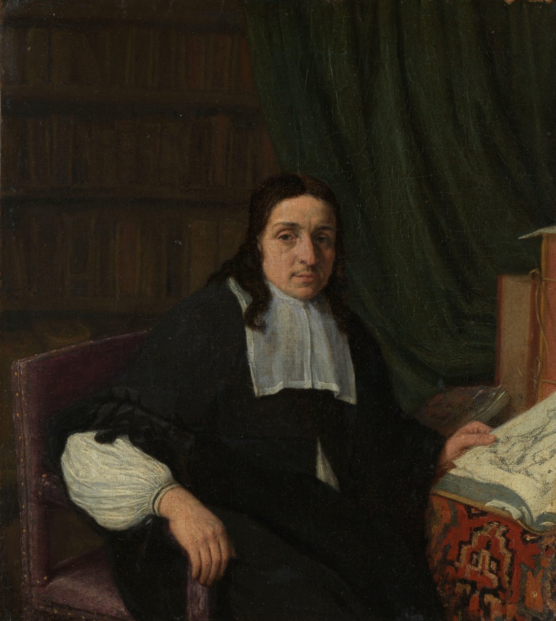 Portrét sběratele, možná Constantijn Sennepart (1625-1703) od Adriaen van Ostade