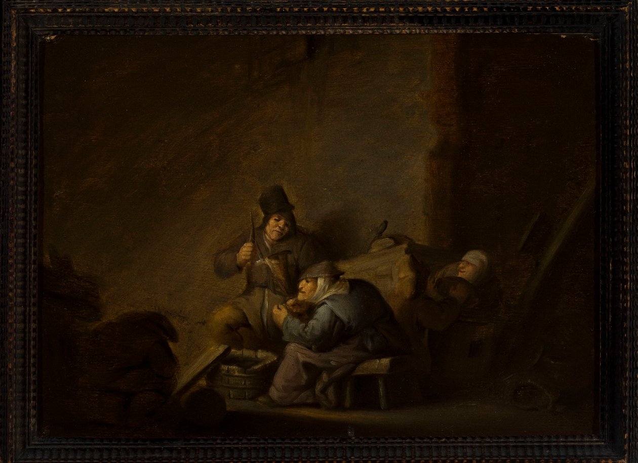 Žánrová scéna v interiéru od Adriaen van Ostade