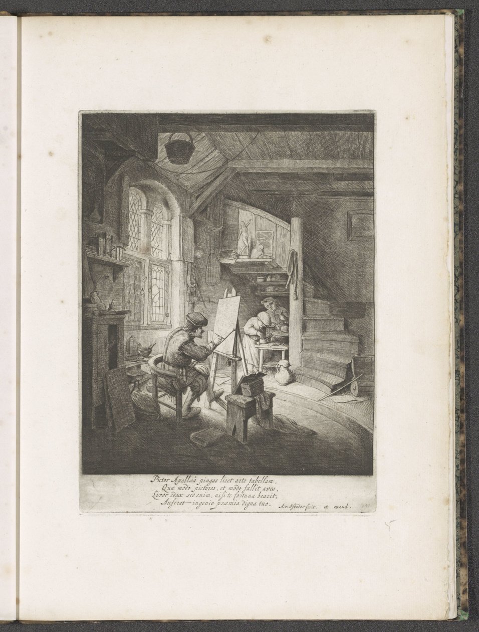 Malíř ve svém ateliéru od Adriaen van Ostade