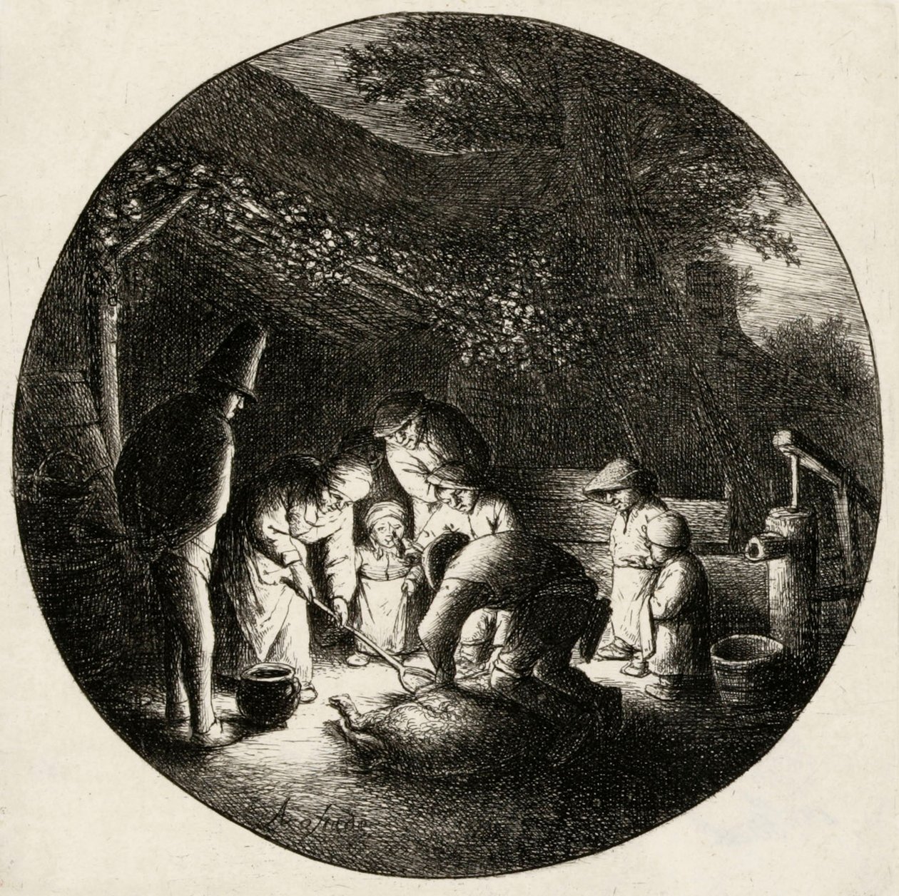 Porážka prasete od Adriaen van Ostade
