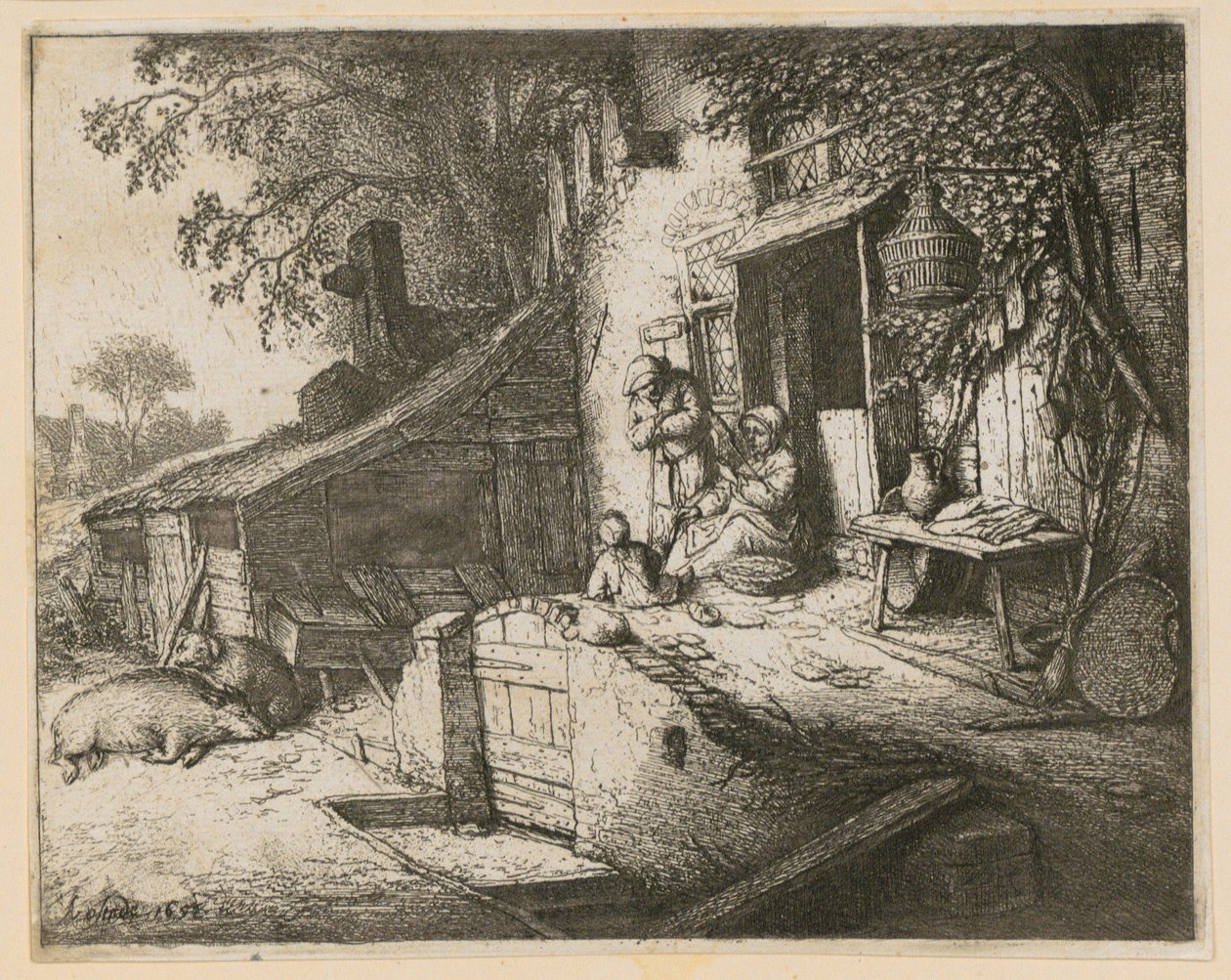 Přadlena od Adriaen van Ostade