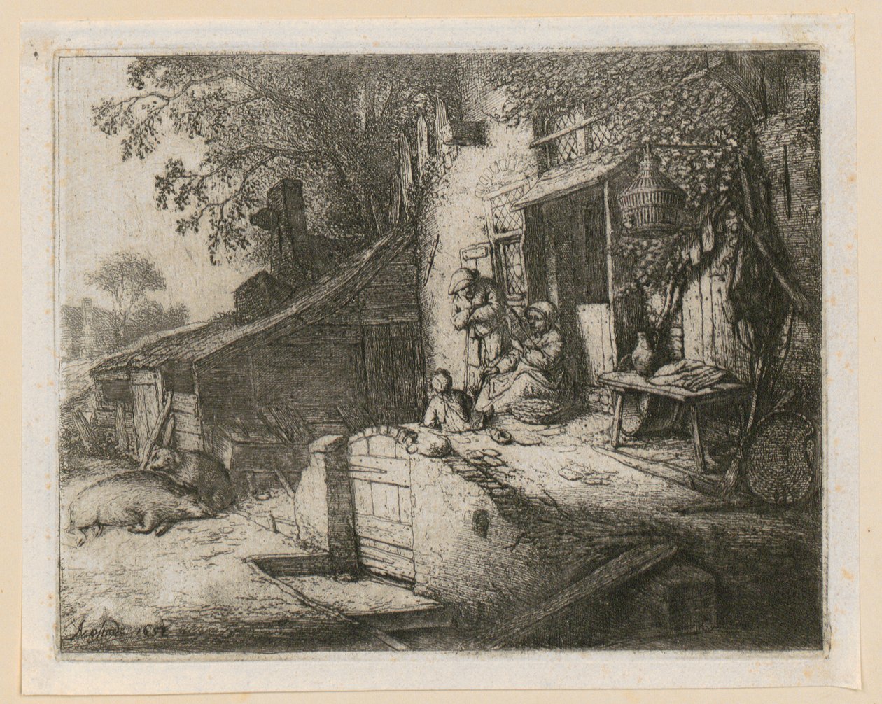 Přadlena od Adriaen van Ostade