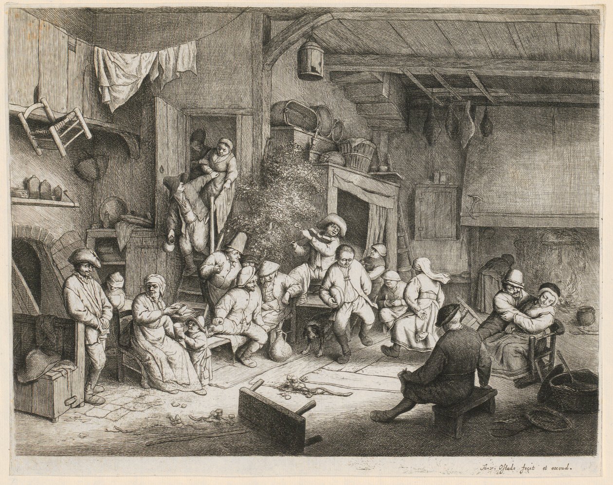 Tanec v hospodě od Adriaen van Ostade