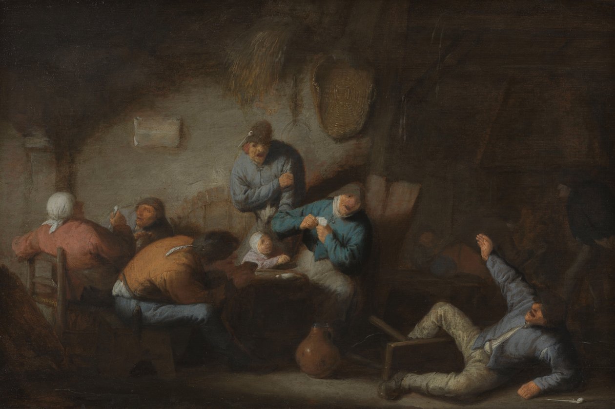 Scéna v hostinci od Adriaen van Ostade