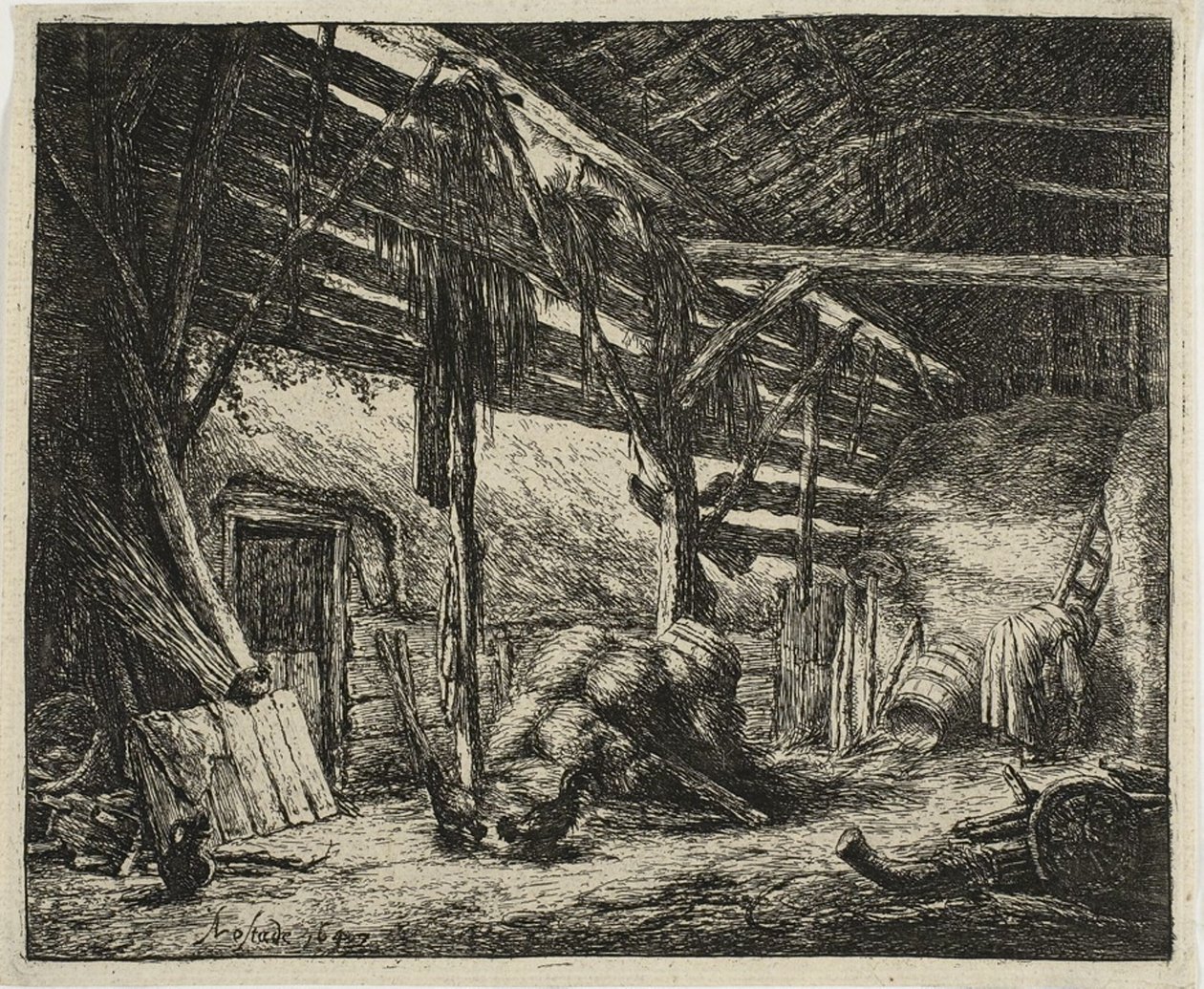 Stodola od Adriaen van Ostade