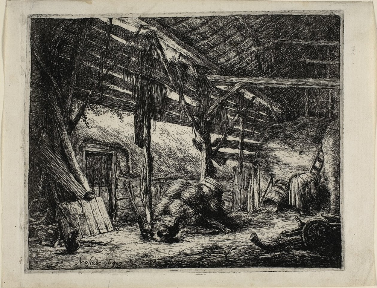 Stodola od Adriaen van Ostade