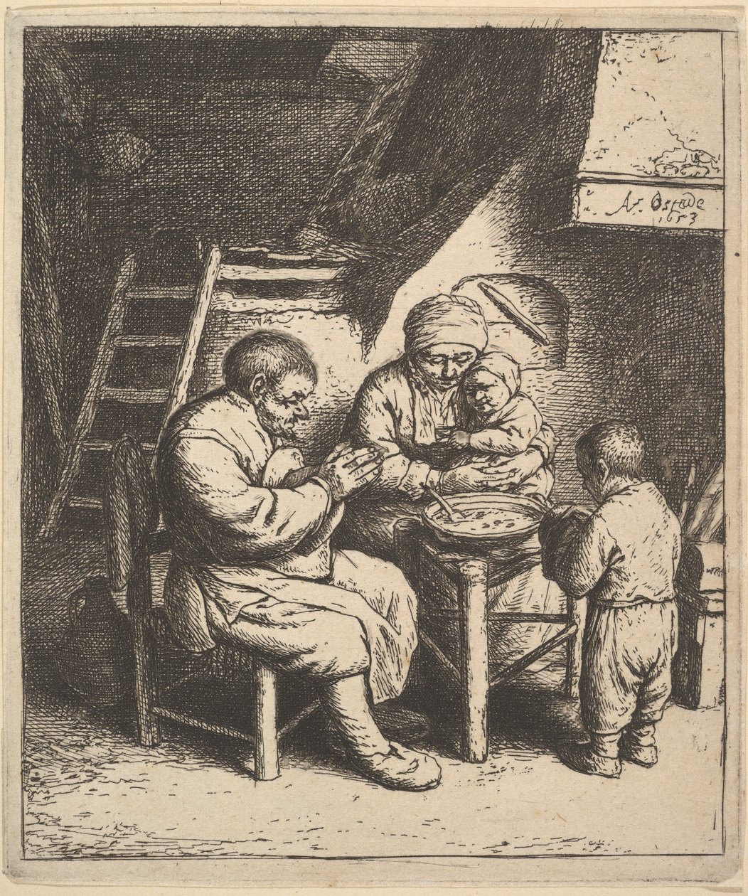 Požehnání od Adriaen van Ostade